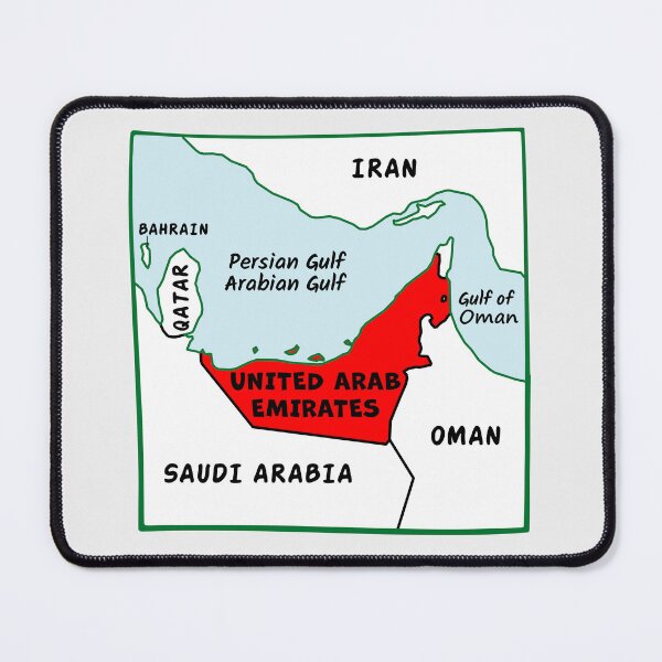 Item preview, United Arab Emirates Map - UAE Pride Minimalist Design designed and sold by mashmosh.