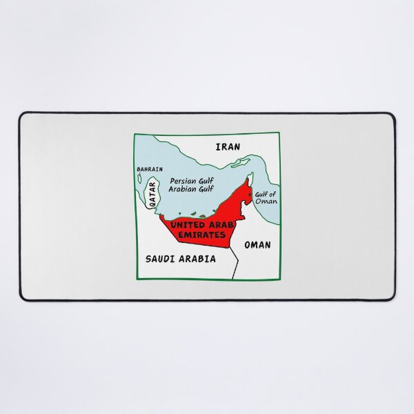 Item preview, United Arab Emirates Map - UAE Pride Minimalist Design designed and sold by mashmosh.