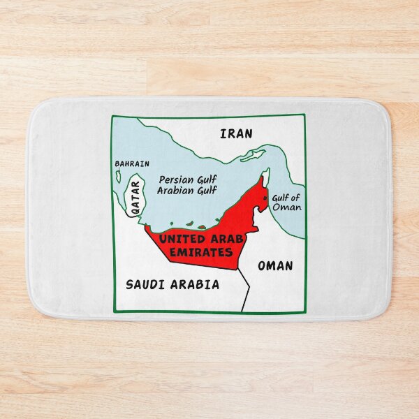 Item preview, United Arab Emirates Map - UAE Pride Minimalist Design designed and sold by mashmosh.