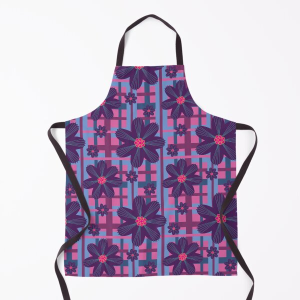 Item preview, Retro Floral Fantasy on Pink & Blue Plaid designed and sold by Digitalmyth's Designs.