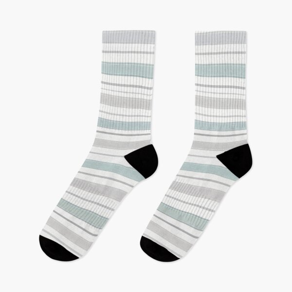 Item preview, Vintage Woven Texture Muted Teal and Mist Grey Striped Pattern designed and sold by kornkobart.