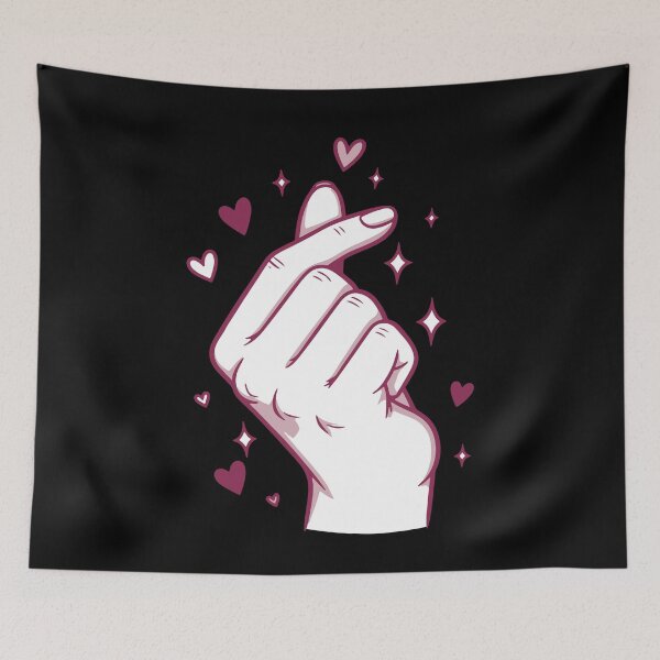 Item preview, Kpop Korean Music Cute Finger Heart Love Korea designed and sold by LuminOrb.