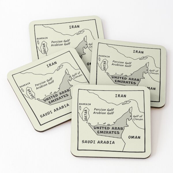 Item preview, UAE Map Line Art - United Arab Emirates Minimalist Souvenir designed and sold by mashmosh.