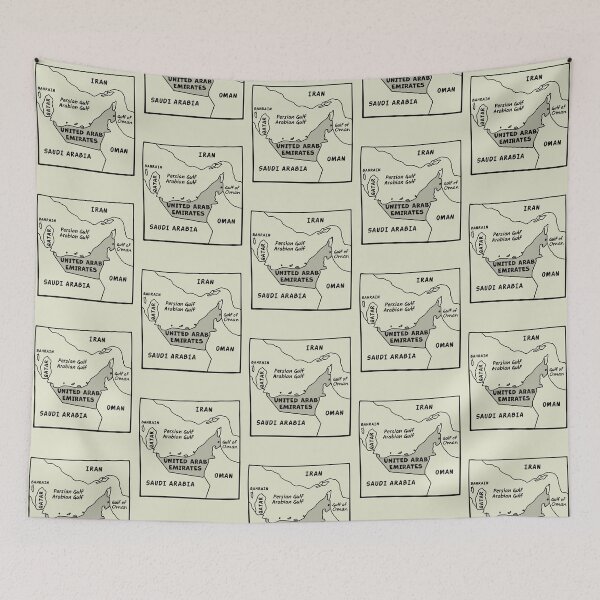 Item preview, UAE Map Line Art - United Arab Emirates Minimalist Souvenir designed and sold by mashmosh.