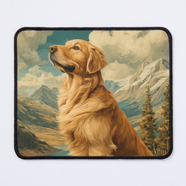 Item preview, Golden Retriever in Mountain Landscape designed and sold by PetsArt.