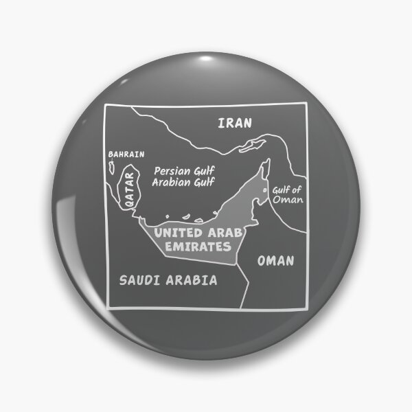 Item preview, United Arab Emirates Map Silhouette - Arabian Gulf Minimalist Art designed and sold by mashmosh.