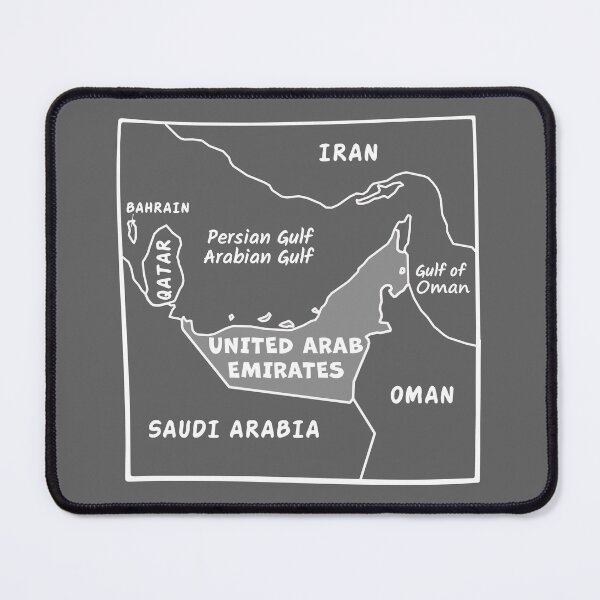 Item preview, United Arab Emirates Map Silhouette - Arabian Gulf Minimalist Art designed and sold by mashmosh.