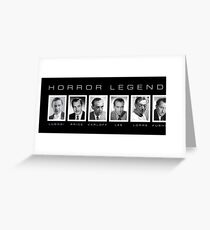 Horror Screen Legends Greeting Card