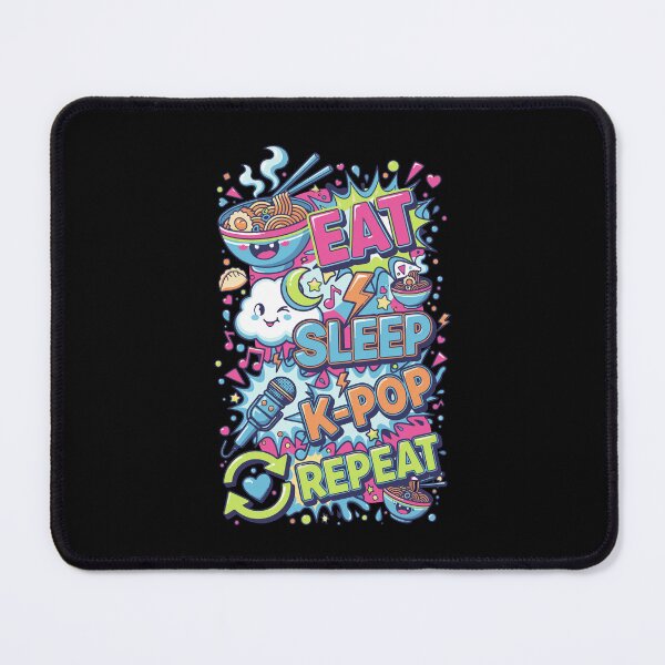Item preview, Eat Sleep K-Pop Repeat Cute Korean Music Anime designed and sold by LuminOrb.