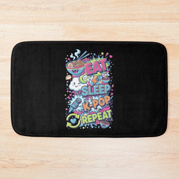 Item preview, Eat Sleep K-Pop Repeat Cute Korean Music Anime designed and sold by LuminOrb.