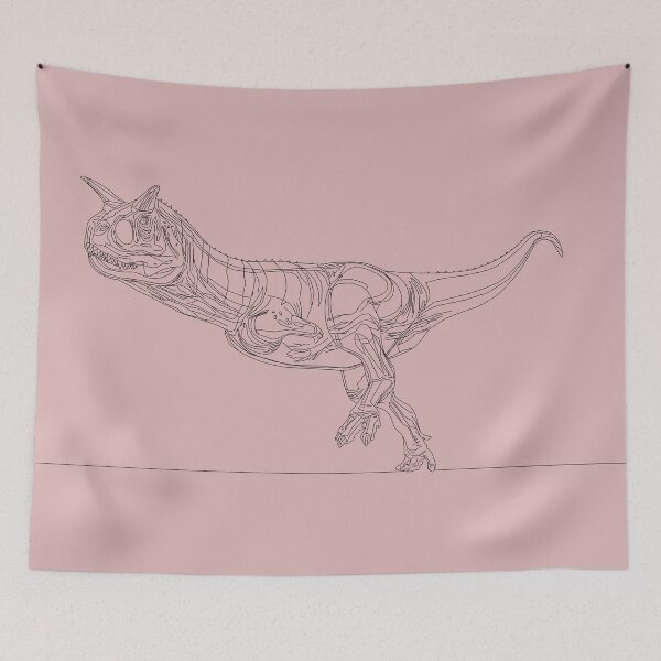 Item preview, Carnotaurus Line Art - Minimalist Dinosaur Illustration designed and sold by 1LineMS.