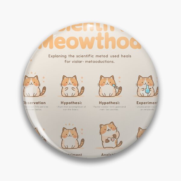Item preview, Scientific Meowthod For Science Lovers And Cat Owners designed and sold by Retro Rascals Co..