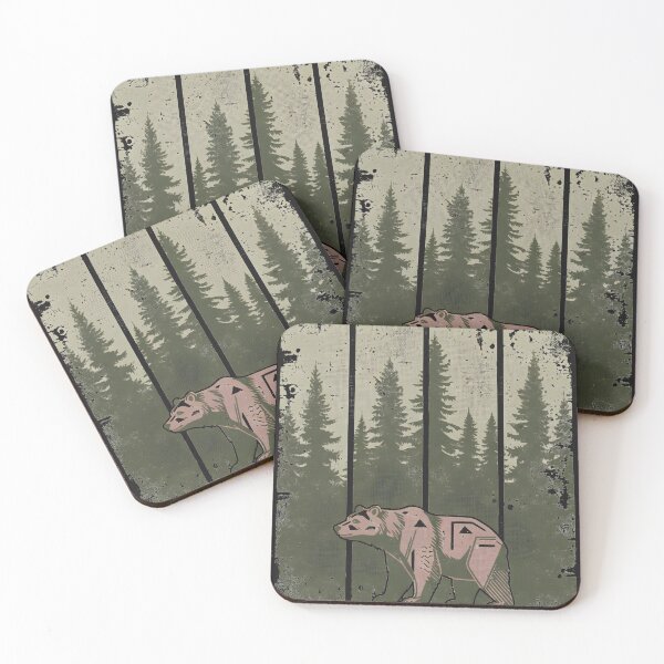 Item preview, Vintage Retro Forest Grizzly Bear Art designed and sold by MANA-Goods.