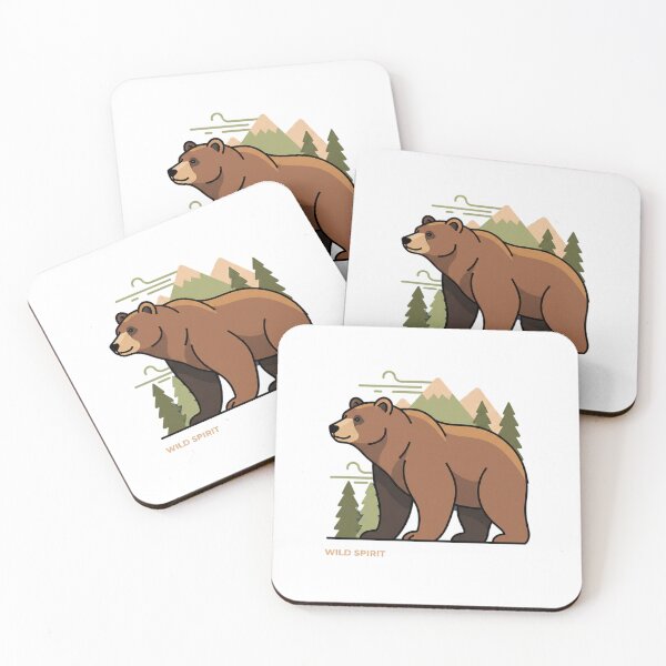 Item preview, Minimalist Wild Bear Illustration in Muted Earth Tones designed and sold by FUIRY .
