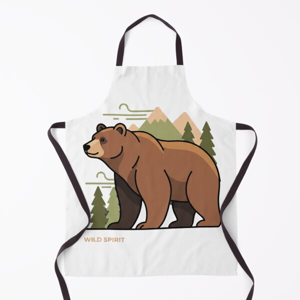 Item preview, Minimalist Wild Bear Illustration in Muted Earth Tones designed and sold by FUIRY .