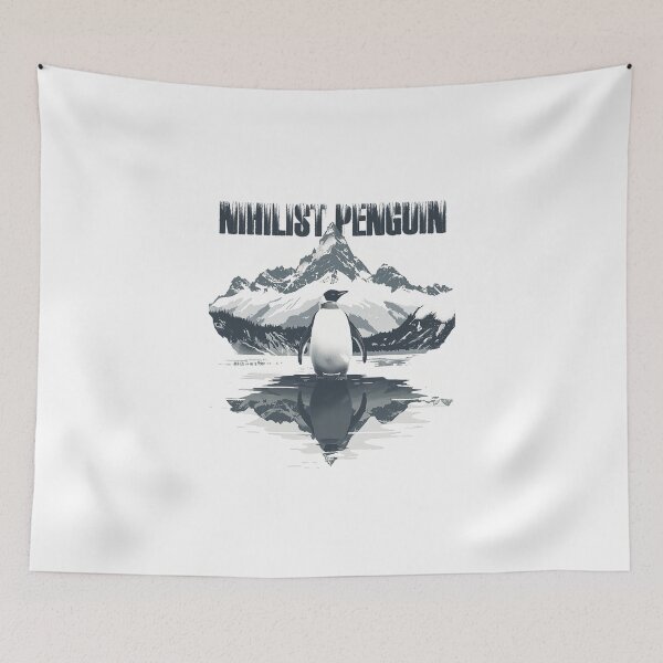Item preview, Nihilist Penguin Goes to the Mountain - BUT WHY? designed and sold by TheHouseMaster.