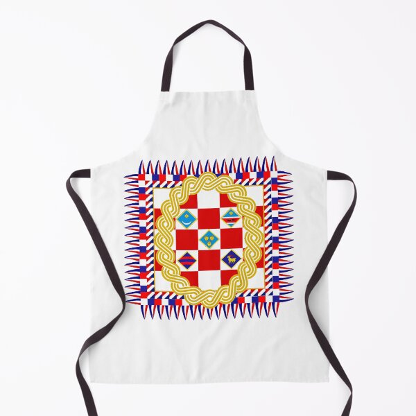 Item preview, Croatia Hrvatska National Symbols Flag Art | Medieval Checkerboard Design designed and sold by Based History.