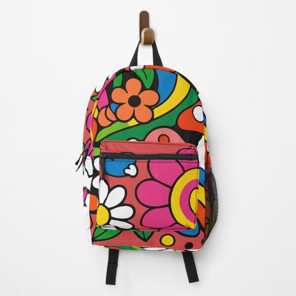Item preview, Retro 60s Hippie Garden - Psychedelic Mushroom & Peace Dove Art designed and sold by Far Out Goods.