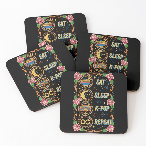 Item preview, Eat Sleep K-Pop Repeat Korean Music Korea Lovers designed and sold by LuminOrb.