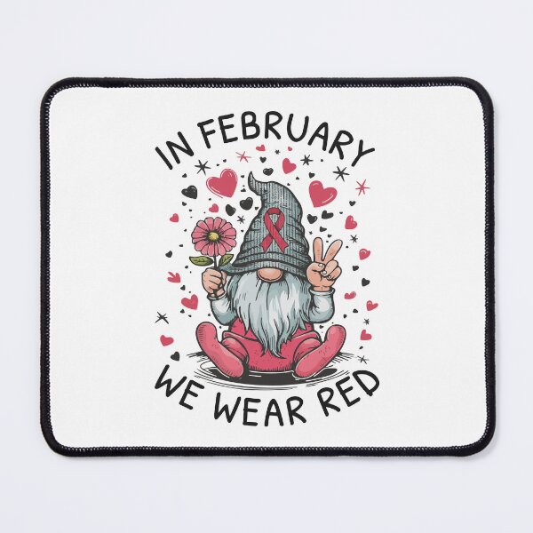 Item preview, In February We Wear Red Heart Health Awareness designed and sold by HandicraftArt.