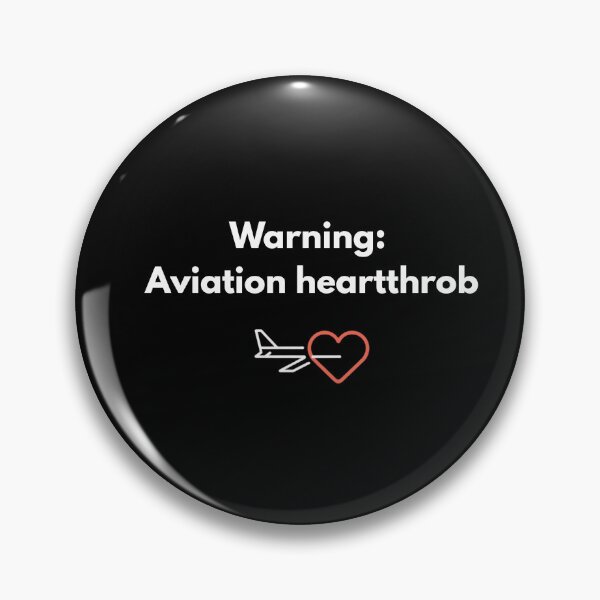 Item preview, Warning: Aviation Heartthrob Valentine Design designed and sold by Kewelka.