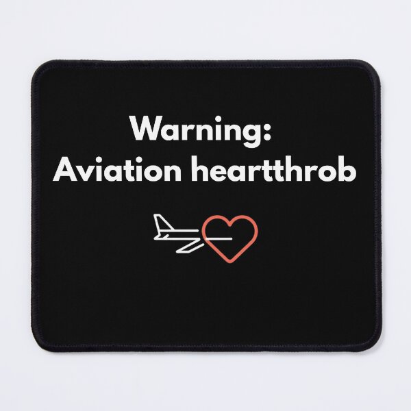 Item preview, Warning: Aviation Heartthrob Valentine Design designed and sold by Kewelka.