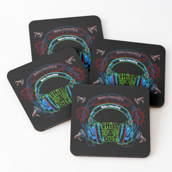 Item preview, Noise Cancelling Headphones Chill Out Blue Graphic designed and sold by Urban Muse And Sultry Hues.