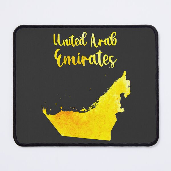 Item preview, Golden UAE Map Art - Vibrant United Arab Emirates Watercolor designed and sold by mashmosh.