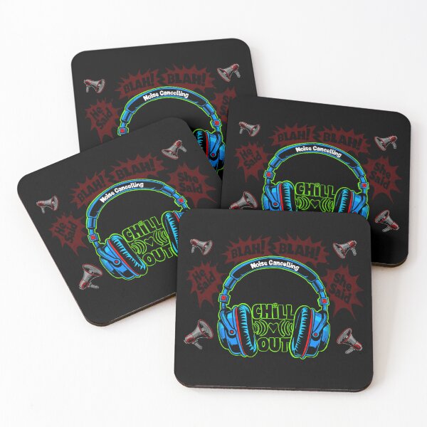 Item preview, Noise Cancelling Headphones Chill Out Blue Graphic designed and sold by Urban Muse And Sultry Hues.