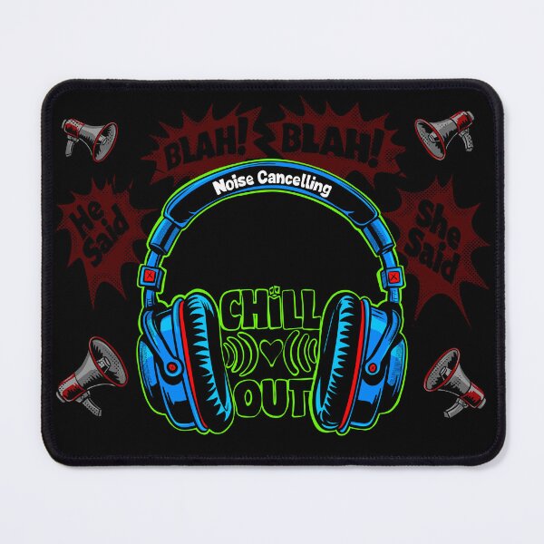 Item preview, Noise Cancelling Headphones Chill Out Blue Graphic designed and sold by Urban Muse And Sultry Hues.