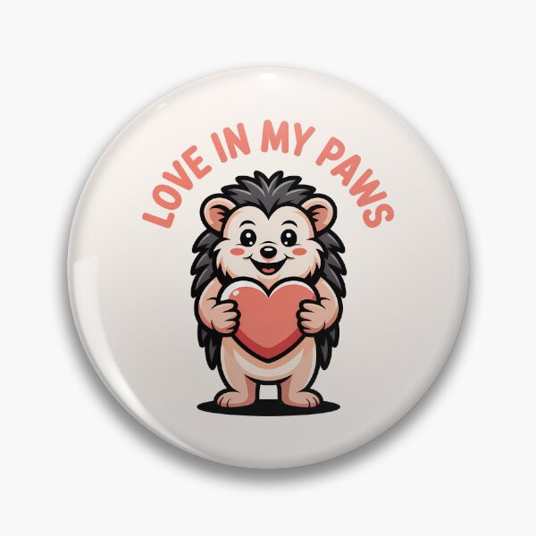 Item preview, Love in My Paws – Cute Hedgehog Holding Heart Valentine Ilustration designed and sold by NaturEdeN.