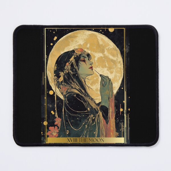 Item preview, XVIII The Moon Tarot Card Illustration designed and sold by Thunderg1rl.