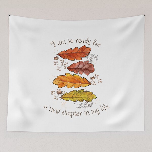 Item preview, I Am So Ready For A New Chapter Autumn Leaves Quote designed and sold by Latikshop.