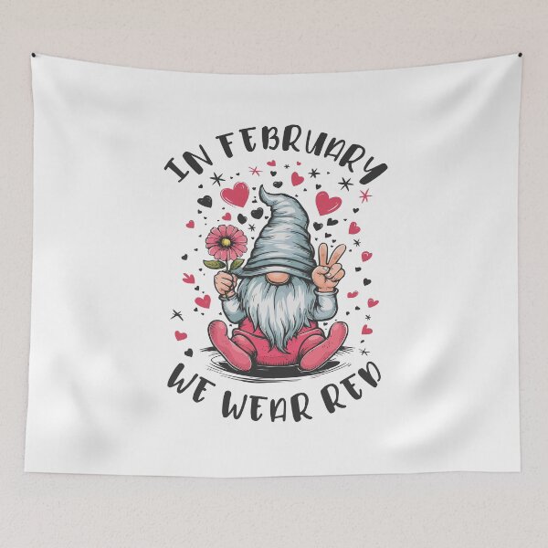 Item preview, In February We Wear Red Heart Health Awareness designed and sold by HandicraftArt.