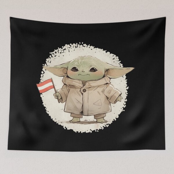 Item preview, BABY YODA AUSTRIA FLAG designed and sold by LIS AND MELIVERSO.