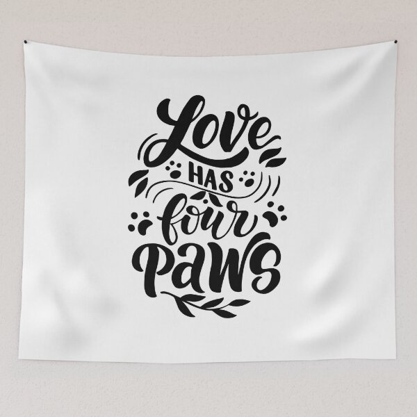 Item preview, Love Has Four Paws Cute Pet Lover Typography designed and sold by Latikshop.