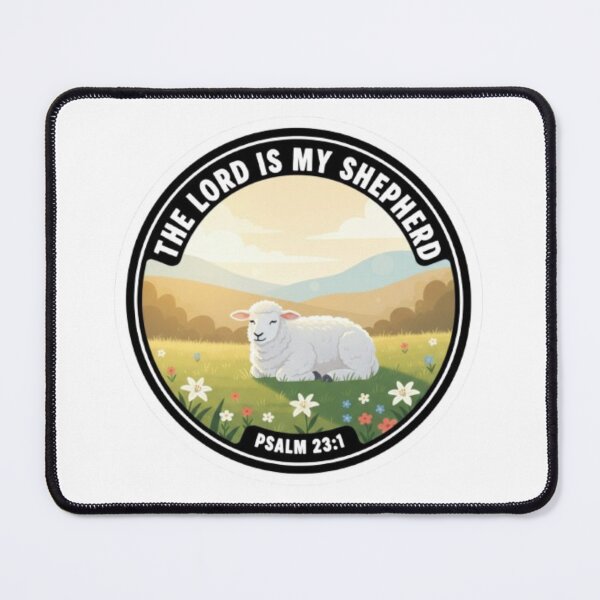 Item preview, Psalm 23:1 Christian Sticker – The Lord Is My Shepherd – Faith Sheep Bible Verse Sticker designed and sold by Nara8.
