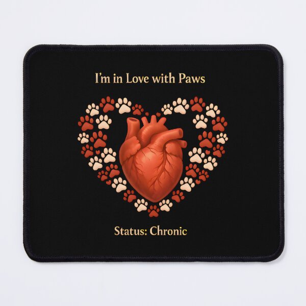 Item preview, I’m in Love with Paws – Status: Chronic | Veterinary Valentine Design designed and sold by Bettybee00.