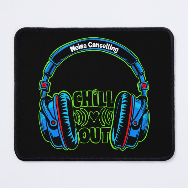 Item preview, Noise Cancelling Headphones Chill Out Blue Graphic designed and sold by Urban Muse And Sultry Hues.