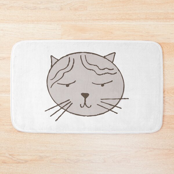 Item preview, Cute Precious Gray Cat Face, Hand Drawn designed and sold by FourAcreFarm.