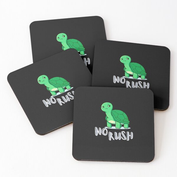 Item preview, No Rush Calm Turtle Cartoon Illustration for Slow Living Humor designed and sold by AdicretorDesign.