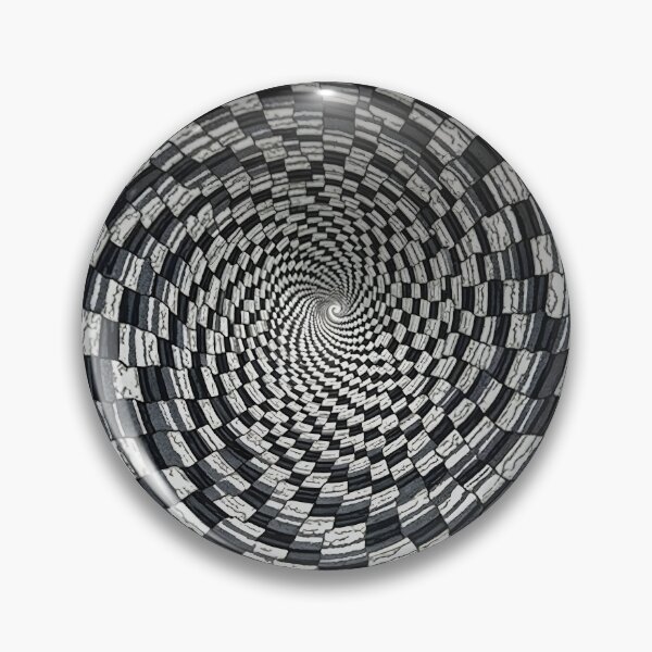 Item preview, Stunning black and white spiral pattern with checkered tiles designed and sold by Creative88Art.