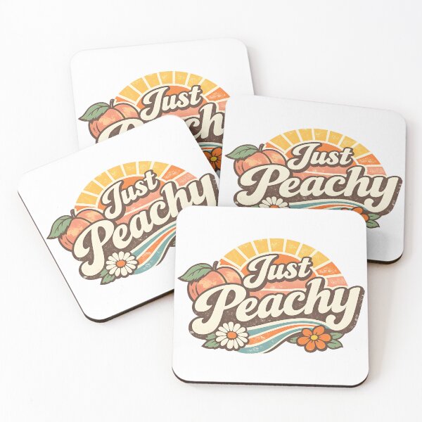 Item preview, Just Peachy Retro Typography – Vintage Groovy Summer Aesthetic designed and sold by Luvahawb.