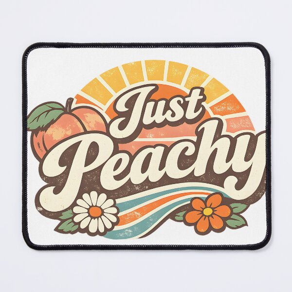 Item preview, Just Peachy Retro Typography – Vintage Groovy Summer Aesthetic designed and sold by Luvahawb.