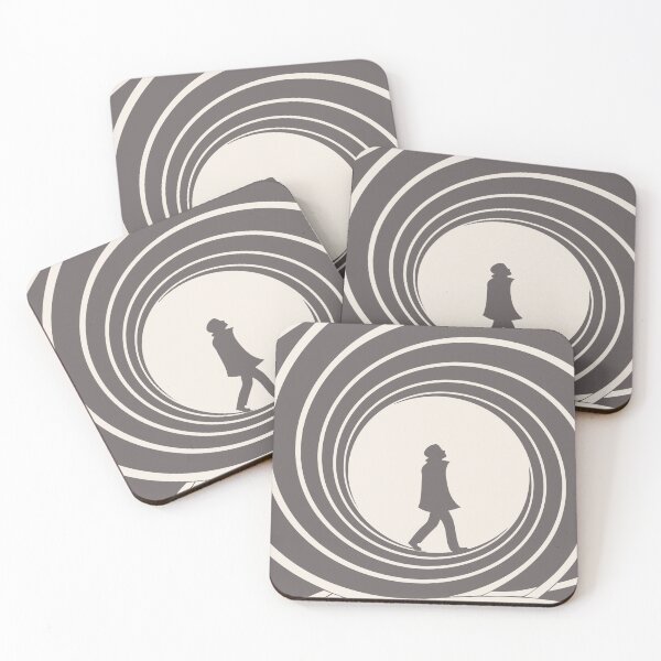 Item preview, Woman walking through abstract tunnel with swirling lines designed and sold by Creative88Art.