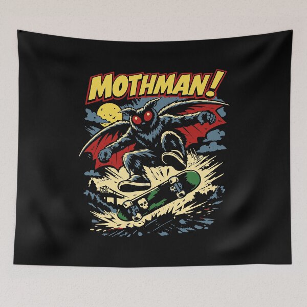 Item preview, Mothman Skater Cryptid Retro Comic designed and sold by petestyles.