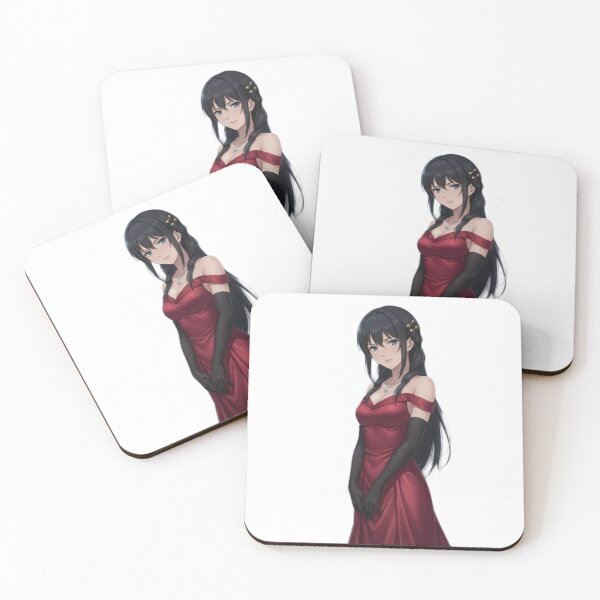 Item preview, Rin Tohsaka Elegant Red Evening Gown Portrait designed and sold by MandalasLovers.