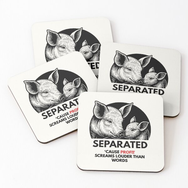 Item preview, SEPARATED – Powerful Animal Rights Design Exposing Profit‑Driven Cruelty in Factory Farming designed and sold by Pawethic Prints Studio.