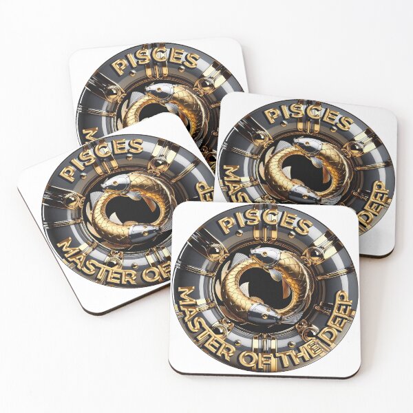 Item preview, Pisces Master of the Deep — Golden Cybernetic Fish Zodiac designed and sold by InFrameVision.