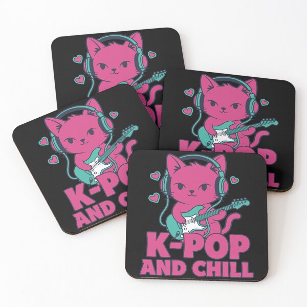 Item preview, K-Pop And Chill Cute Korean Music Cat Anime designed and sold by LuminOrb.